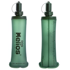 Dog Helios 'Hydra-Peak' Soft-Shell Travel Dog Water Bottle (Color: green, size: small)