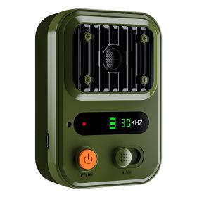 Ultrasonic Anti-Barking Device Rechargeable Auto Dog Bark Control Deterrent Box Training Device IPX4 Waterproof with 3 Frequency Max 32.8Feet Sen (Color: green)